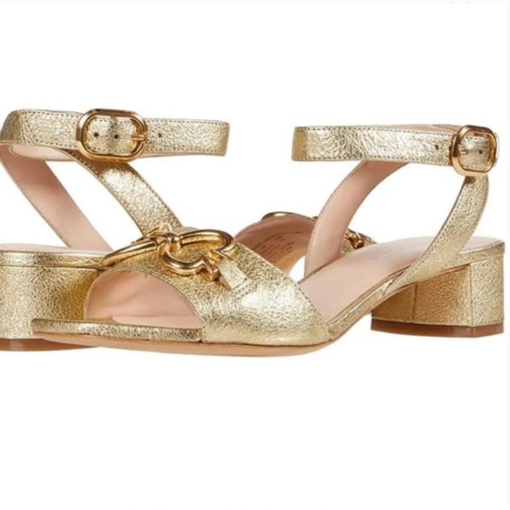 KATE SPADE Lagoon Heart Chain Gold Sandals